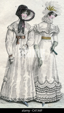 Moda, moda donna, costumi parigini, 1822, diritti-aggiuntivi-clearences-non disponibile Foto Stock