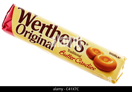 Pacchetto di Werthers burro originale caramelle caramelle Foto Stock