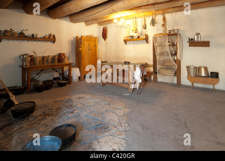 Cucina, piegate's Old Fort National Historic Site, la Junta, Colorado. Foto Stock