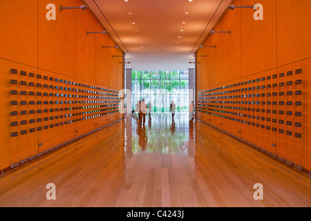 La lobby e all'interno del New York Times building di Renzo Piano, Manhattan NYC Foto Stock