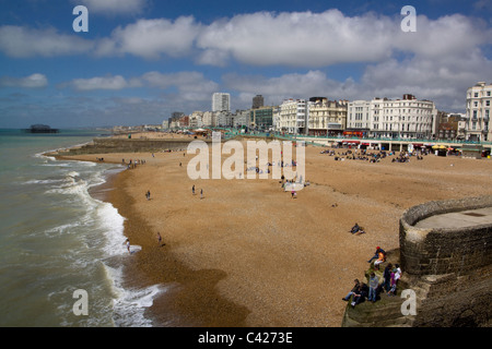 La spiaggia di Brighton Foto Stock