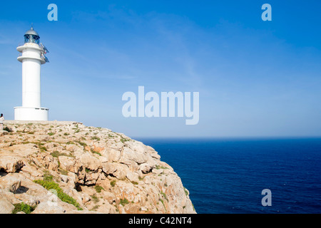 Barbaria Formentera capo blu mare Mediterraneo isole baleari Foto Stock