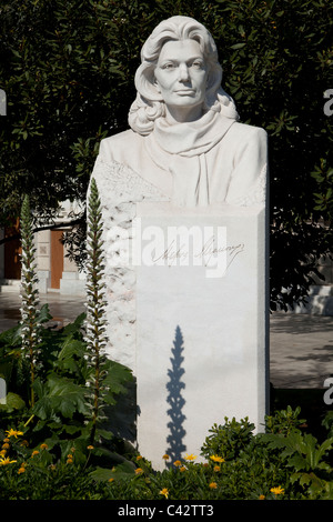 Statua di Melina Mercouri a Atene, Grecia Foto Stock