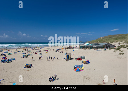 Perranporth Beach, North Cornwall Inghilterra, Regno Unito Foto Stock