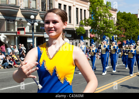 Giorno di Victoria Parade di Victoria, BC, maggio 2011. Foto Stock