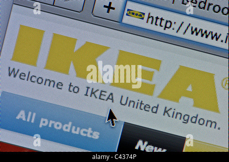 Chiusura del logo Ikea come visto sul suo sito web. (Solo uso editoriale: -print, TV, e-book e Redazione sito web). Foto Stock