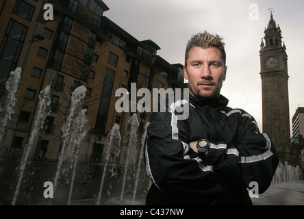 L'immagine sportiva da Belfast: Boxer Wayne McCullough. Foto Stock