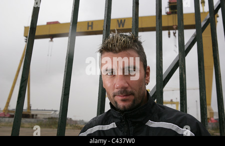 L'immagine sportiva da Belfast: Boxer Wayne McCullough. Foto Stock