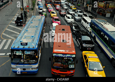 Traffico paralizzata a Bangkok, in Thailandia Foto Stock