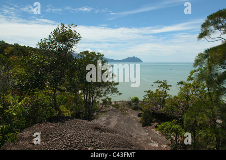 Bellissimi paesaggi costieri in Bako National Park in Sarawak, Borneo Malaysia Foto Stock