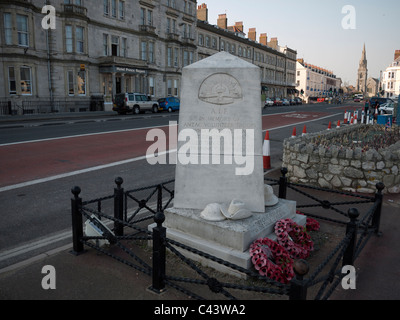 L'Anzac, Commonwealth Australiano forze militari Memorial sul mare strada a Weymouth Dorset, Inghilterra Foto Stock