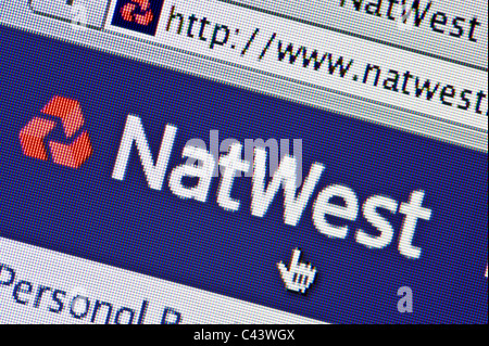 Close up NatWest logo come visto sul suo sito web. (Solo uso editoriale: -print, TV, e-book e Redazione sito web). Foto Stock