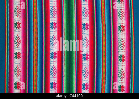Tradizionale Sud Americana mano tessile realizzato in lana di alpaca. Foto Stock