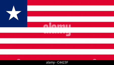 Bandiera della Liberia Foto Stock