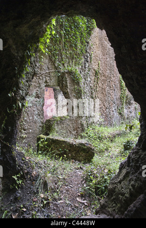 Necropoli etrusca di san giuliano in italia Foto Stock