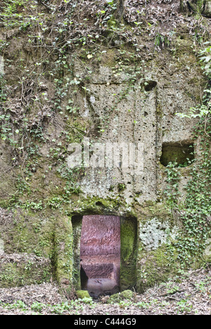 Necropoli etrusca di san giuliano in italia Foto Stock