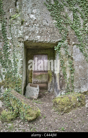 Necropoli Etrusca di san giuliano in italia Foto Stock