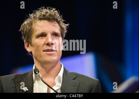 James Cracknell giornalista e scrittore ex Olympic rower raffigurato a Hay Festival 2011 Foto Stock