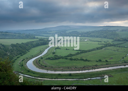 Il Cuckmere Valley vicino a Alfriston, East Sussex, England, Regno Unito Foto Stock