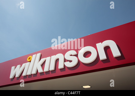 Wilkinson segnaletica in negozio Foto Stock