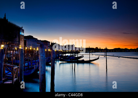 Alba sul Canal Grande a Venezia Veneto Italia Foto Stock