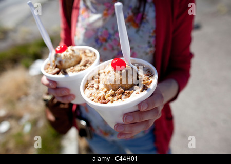 Crema congelata dal rivenditore Luv-It crema congelata nel centro di Las Vegas, Nevada. Foto Stock