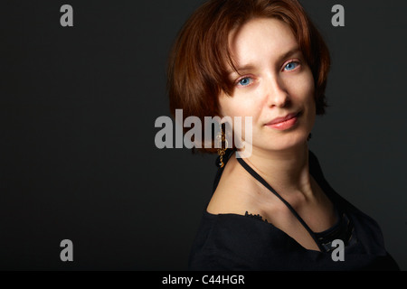 Close-up di giovane donna attraente Foto Stock