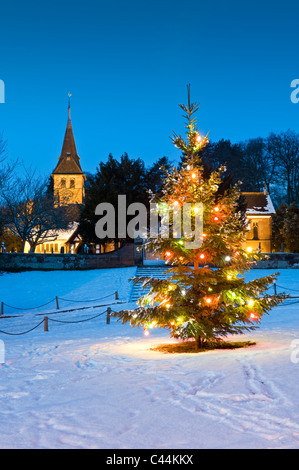 Santa Maria la Chiesa Parrocchiale a Natale, Whitegate, Cheshire, Inghilterra, Regno Unito Foto Stock