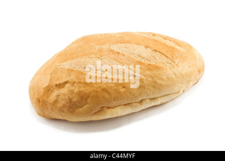 Il pane è isolato su uno sfondo bianco Foto Stock