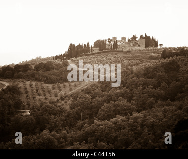 Cantina Castello d'Avola vicino a Radda in Chianti, Toscana, Italia Foto Stock