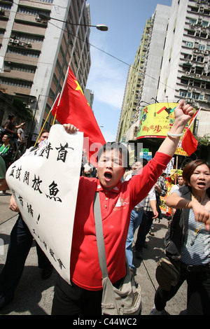 Dimostrazione di protesta, Macau, Cina Foto Stock