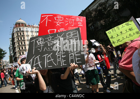 Dimostrazione di protesta, Macau, Cina Foto Stock