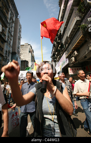 Dimostrazione di protesta, Macau, Cina Foto Stock