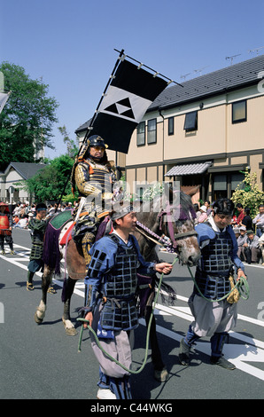 Asia, Festival, Gyoretsu, vacanze, cavallo, Giappone, giapponese, Kanagawa, Landmark, Musha, Odawara, Parade, Processione, Samurai, Tour Foto Stock