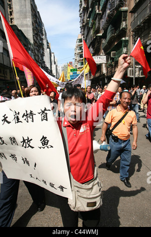 Dimostrazione di protesta, Macau, Cina Foto Stock