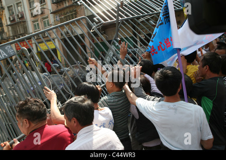 Dimostrazione di protesta, Macau, Cina Foto Stock