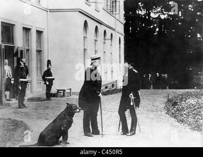 Wilhelm II e Otto von Bismarck, 1888 Foto Stock