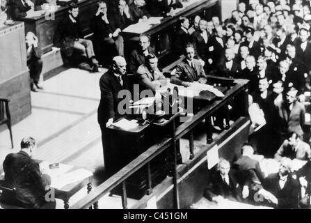 Stresemann il discorso alla Lega delle Nazioni, 1926 Foto Stock