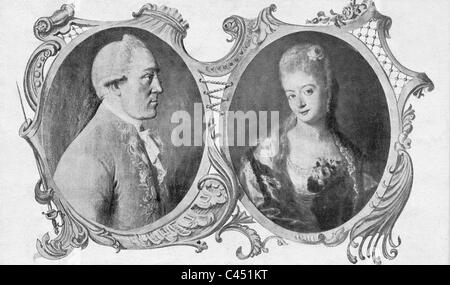 Karl Alexander von Bismarck e sua moglie Stephanie Charlotte Foto Stock