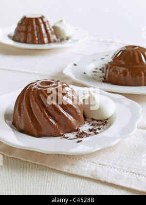 Bavarese al cioccolato creme Foto Stock