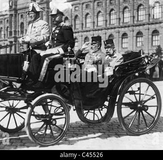 Il re Edoardo VII d'Inghilterra ha visitato l'Imperatore Franz Joseph I a Vienna, 1903 Foto Stock