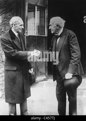Henry Ford e Thomas Alva Edison, 1928 Foto Stock