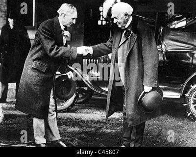 Henry Ford e Thomas Edison, 1927 Foto Stock