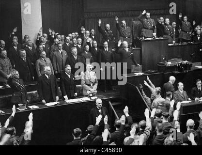 Accettazione della dichiarazione del governo di Hitler, 1933 Foto Stock