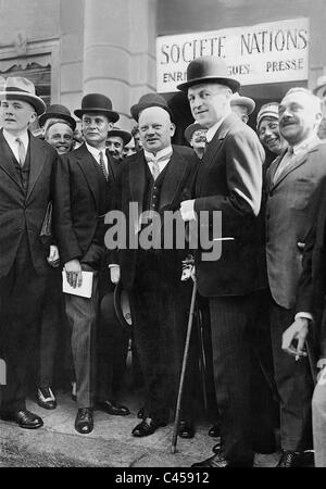 Gustav Stresemann a Ginevra, 1926 Foto Stock