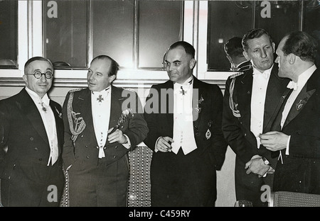 Ernst Heinkel, Ernst Udet, Blume, Lucht e Willy Messerschmitt, 1938 Foto Stock