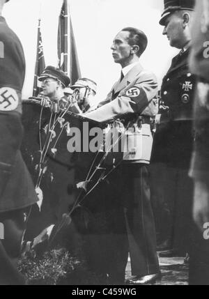 Joseph Goebbels parla di apertura della radio show, 1933 Foto Stock