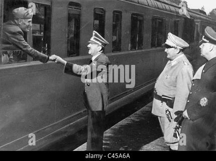 Hitler e Mussolini, luglio 20, 1944 Foto Stock