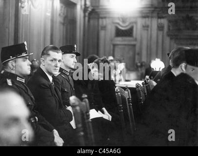 Accusato Torgler e Martinus van der Lubbe presso l'incendio del Reichstag trial, 1933 Foto Stock