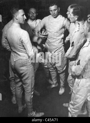 Reinhard Heydrich scherma, 1935 Foto Stock